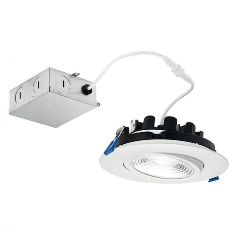 Kichler Direct To Ceiling Gimble 6in Gimbal Downlight 2700k Model: DLGM06R2790WHT