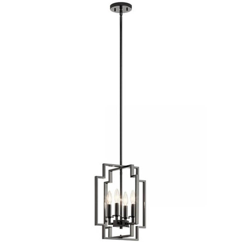 Kichler Downtown Deco 4 Light Pendant Model: 43964MCH