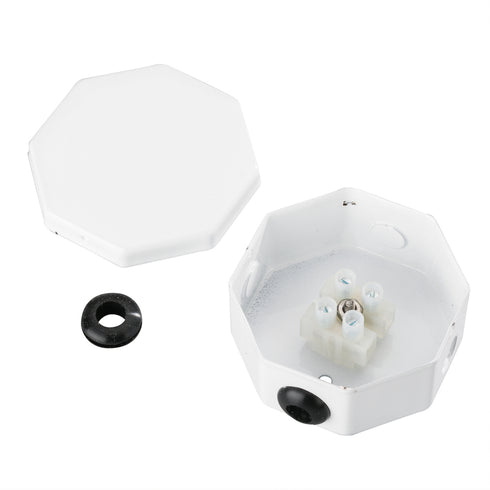 Kichler Dry Tape Accessory Splice Box Assembly in White Material (Not Painted) Finish Model: 10189WH