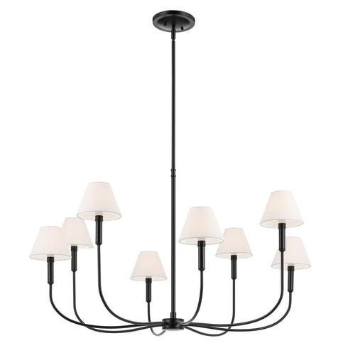 Kichler Eadie Chandelier Large 8 Light in Black Finish Model: 52769BK