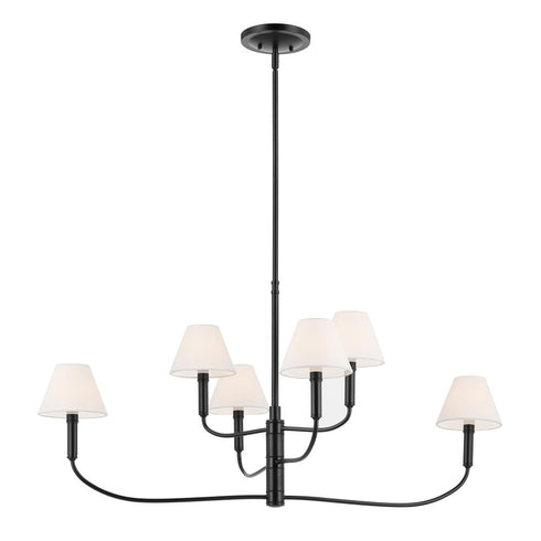 Kichler Eadie Chandelier Large Multi Tier 6 Light in Black Finish Model: 52767BK
