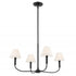 Kichler Eadie Chandelier Medium 4 Light in Black Finish Model: 52766BK