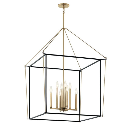 Kichler Eisley Foyer Pendant 8 Light in Champagne Bronze Finish Model: 52628CPZ