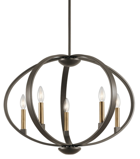 Kichler Elata Chandelie Pendant 5 Light in Olde Bronze Finish Model: 43871OZ