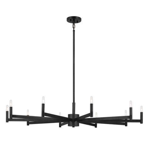 Kichler Erzo 48 Inch 10 Light Chandelier In Satin Model: 52613SN