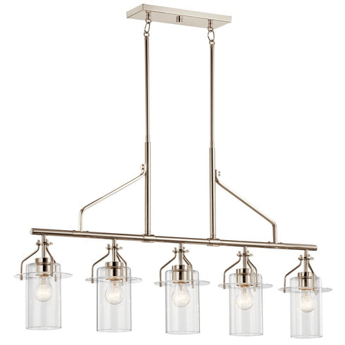 Kichler Everett 5 Light Linear Chandelier Model: 52379PN