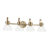 Kichler Farum 34 Inch 4 Light Vanity Light with Clear Glass in Black Model: 55156BKCLR