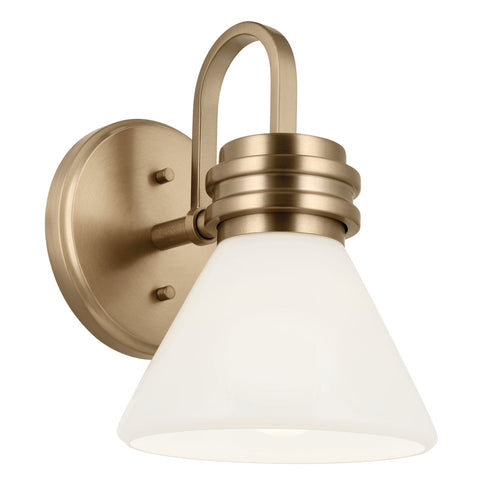 Kichler Farum 9.5 Inch 1 Light Wall Sconce With Opal Model: 55153CPZ