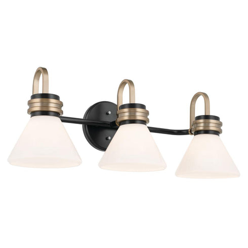 Kichler Farum Bath 3 Light in Black Finish Model: 55155BK