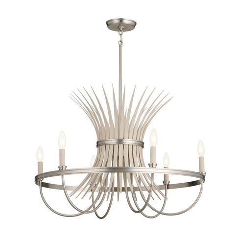 Kichler Felicity 29 Inch 6 Light Chandelier Brushed Model: 52458NI