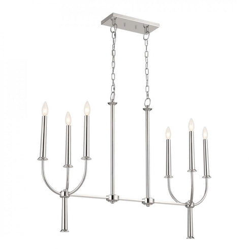 Kichler Florence 6 Light Linear Chandelier Model: 52495BNB
