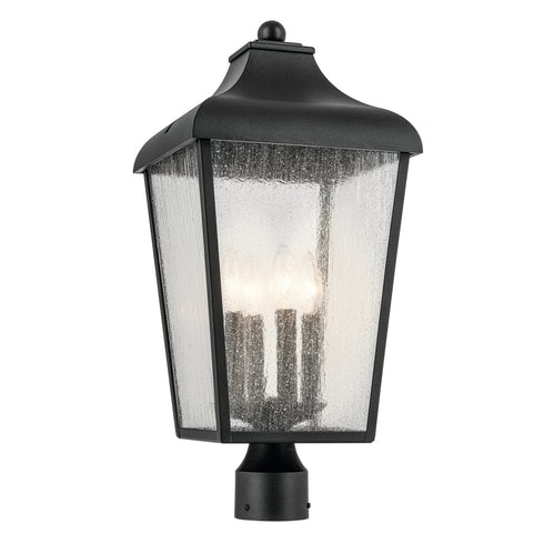 Kichler Forestdale Outdoor Post Light 4 Light in Textured Black Finish Model: 49739BKT