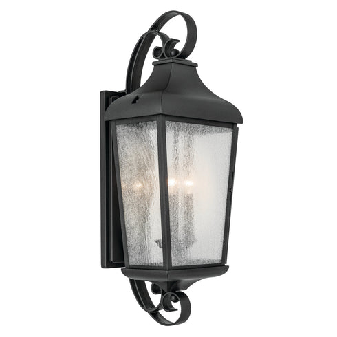 Kichler Forestdale Outdoor Wall 3 Light in Textured Black Finish Model: 49738BKT