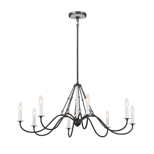 Kichler Freesia 38 Inch 8 Light Chandelier Anvil Iron Model: 52456AVI