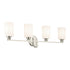Kichler Gioe 32.25 Inch 4 Light Vanity Light with Opal Glass in Black Model: 55227BK