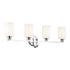 Kichler Gioe 32.25 Inch 4 Light Vanity Light with Opal Glass in Black Model: 55227BK