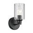 Kichler Gioe 9.5 Inch 1 Light Wall Sconce with Opal Glass in Black Model: 55224BK