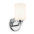 Kichler Gioe 9.5 Inch 1 Light Wall Sconce with Opal Glass in Black Model: 55224BK