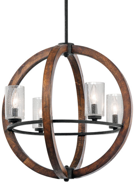 Kichler Grand Bank 4 Light Chandelier Model: 43185DAG
