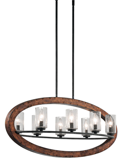 Kichler Grand Bank 8 Light Linear Chandelier Model: 43191DAG