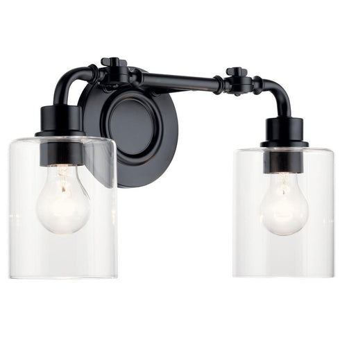 Kichler Gunnison™ 17 Inch 2 Light Vanity Light Model: 45665BK