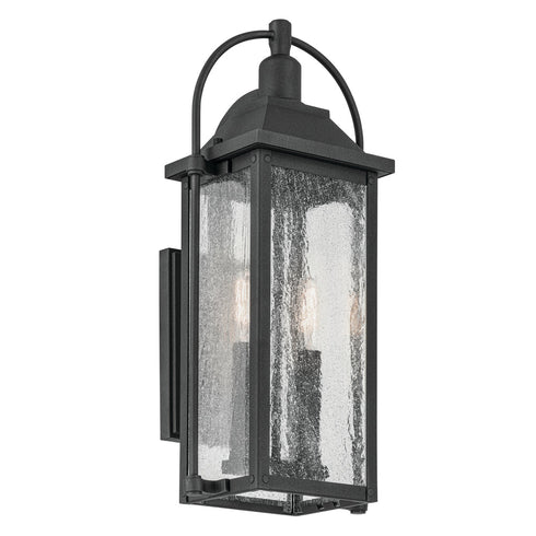 Kichler Harbor Row Outdoor Wall 2 Light in Textured Black Finish Model: 49714BKT