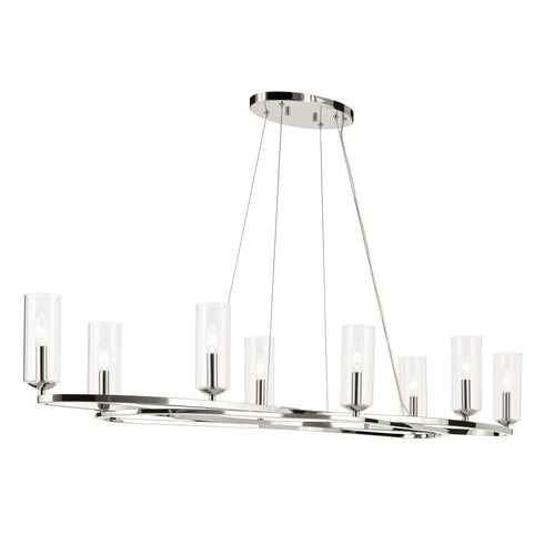 Kichler Harpin Oval Chandelier 8 Light in Black Finish Model: 52772BK