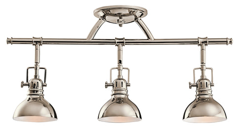 Kichler Hatteras Bay Rail Light 3 Light Halogen in Polished Nickel Finish Model: 7050PN