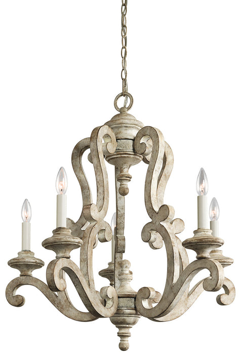 Kichler Hayman Bay 5 Light Chandelier Model: 43256DAW