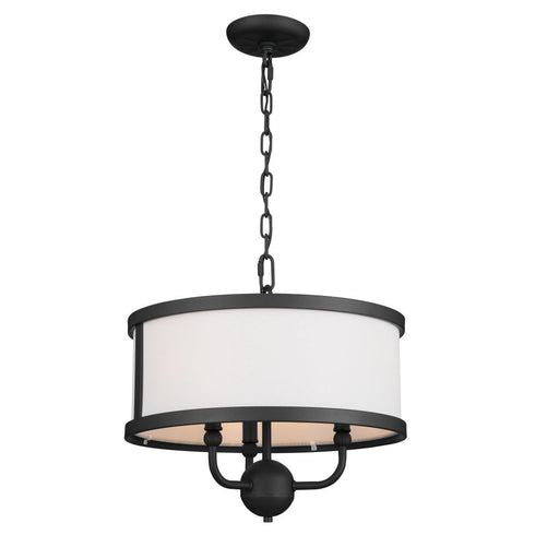 Kichler Heddle 15 Inch 3 Light Convertible Chandelier Model: 52465BKT