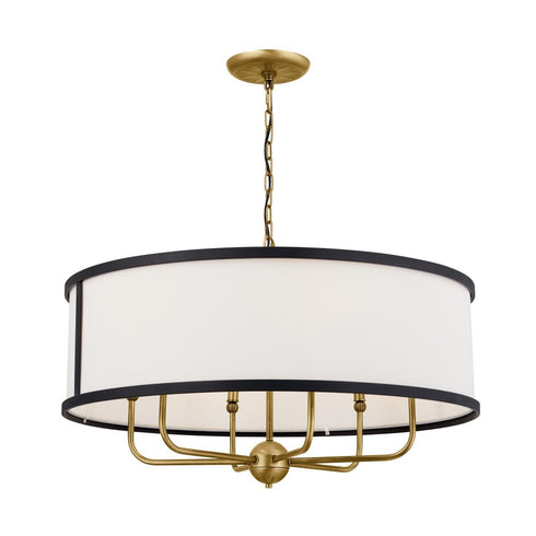 Kichler Heddle 30 Inch 6 Light Chandelier Natural Model: 52466NBR