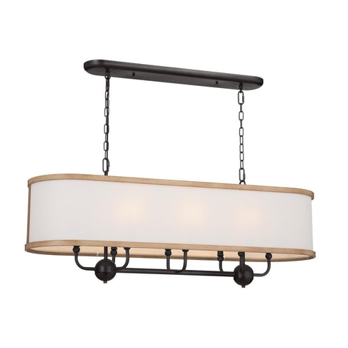 Kichler Heddle 42.5 Inch 8 Light Linear Chandelier Model: 52467AVI