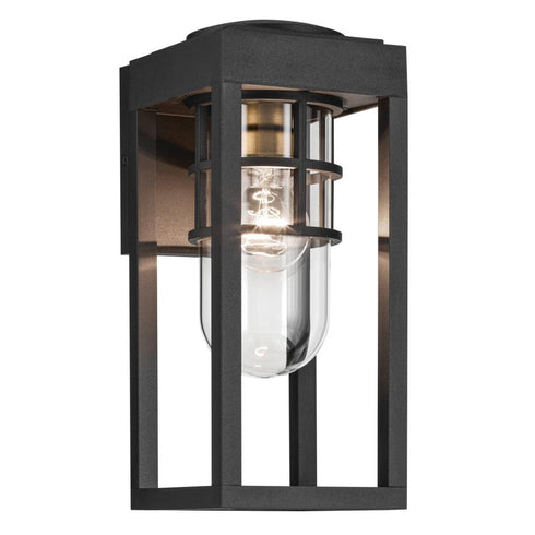 Kichler Hone Outdoor Wall 1 Light in Black Textured Finish Model: 59137BKT