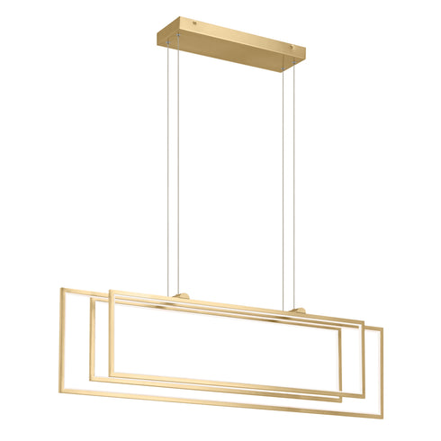 Kichler Jestin Linear Chandelier LED in Champagne Gold Finish Model: 84331CG