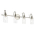 Kichler Kavi 31.5 Inch 4 Light Vanity Light with Clear Glass in Black Model: 55212BK