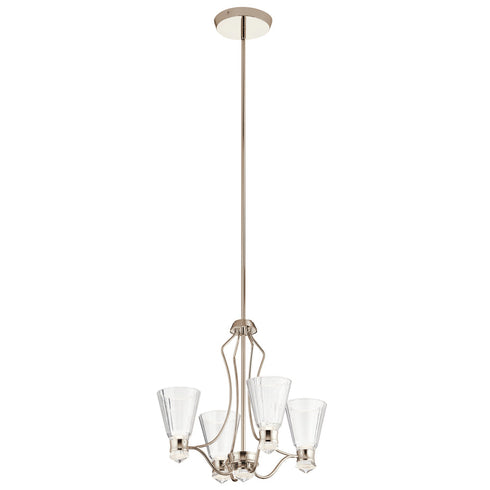 Kichler Kayva 4 Light LED Chandelier Model: 44353PNLED
