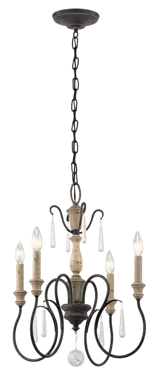 Kichler Kimblewick 4 Light Chandelier Model: 43615WZC