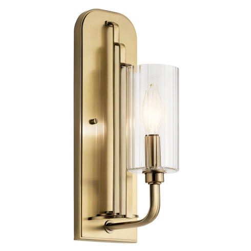 Kichler Kimrose™ 1 Light Wall Sconce With Clear Model: 52415BNB