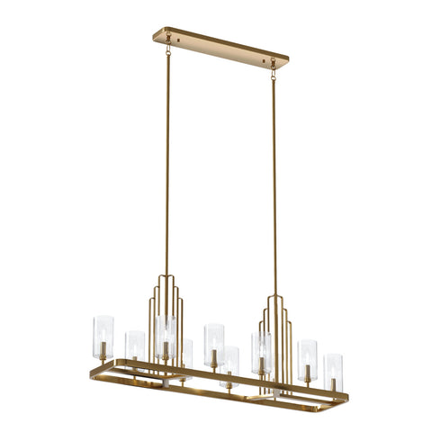 Kichler Kimrose™ 10 Light Linear Chandelier Model: 52413BNB