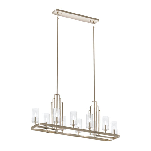 Kichler Kimrose™ 10 Light Linear Chandelier Model: 52413PN