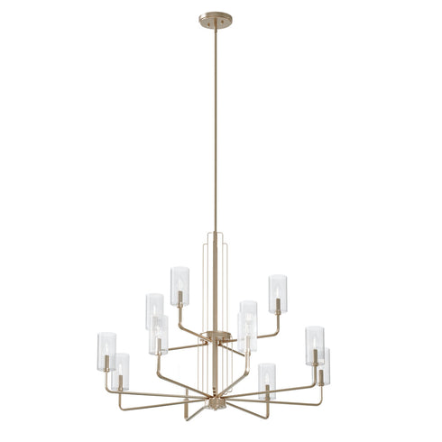 Kichler Kimrose™ 12 Light Chandelier With Clear Model: 52412PN