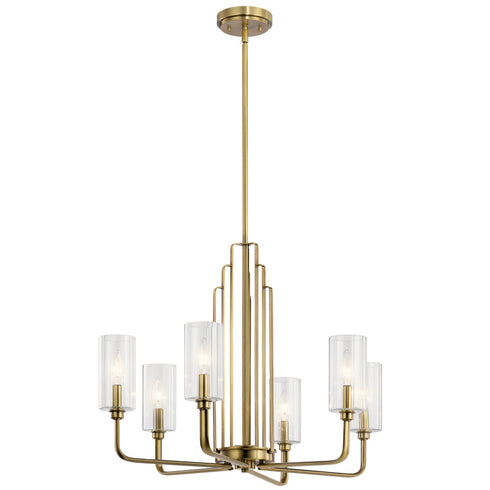 Kichler Kimrose™ 6 Light Chandelier With Clear Model: 52411BNB