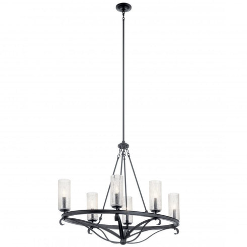 Kichler Krysia 6 Light Oval Chandelier Model: 52010BK