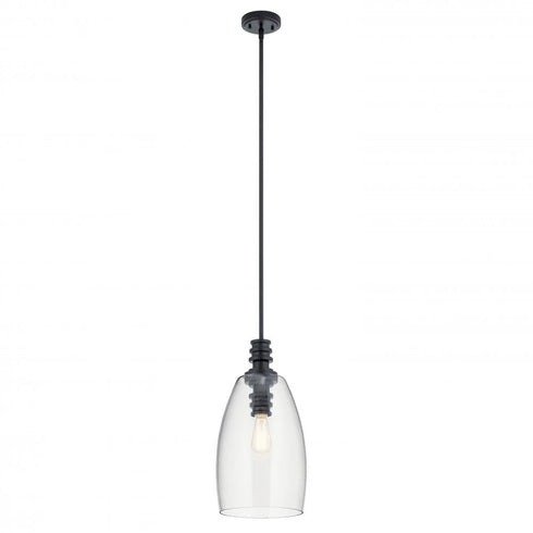Kichler Lakum 1 Light Pendant Model: 43090BK