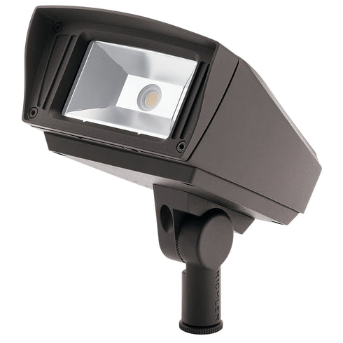 Kichler Landscape LED C Series Flood 6x5 1000 Lumen 30K in Textured Architectural Bronze Finish Model: 16221AZT30