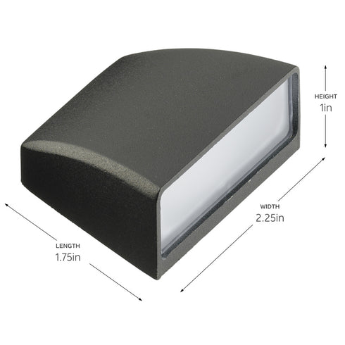Kichler Landscape LED Mini All Purpose Side Fire Acc in Black Brass Finish Model: 16143BKB