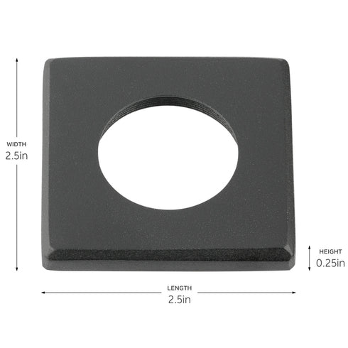 Kichler Landscape LED Mini All Purpose Square Accessory in Black Brass Finish Model: 16147BKB