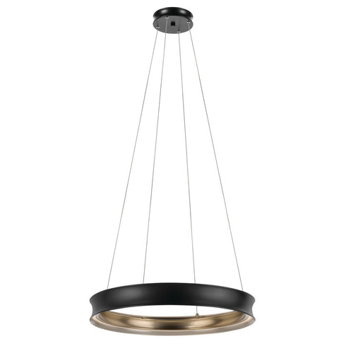 Kichler Larousse Chandelier Medium in Black Finish Model: 52746BKLED