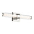 Kichler Laurene 18.5 Inch Linear Bath Bar Small LED with Clear Glass in Black Model: 55237BKLED