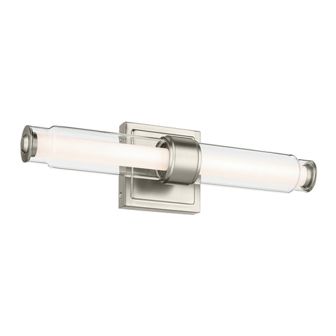 Kichler Laurene 18.5 Inch Linear Bath Bar Small LED with Clear Glass in Black Model: 55237BKLED
